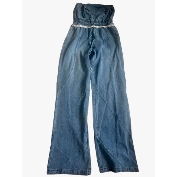 Denim TUBE JUMPSUIT - Picture 4 of 6